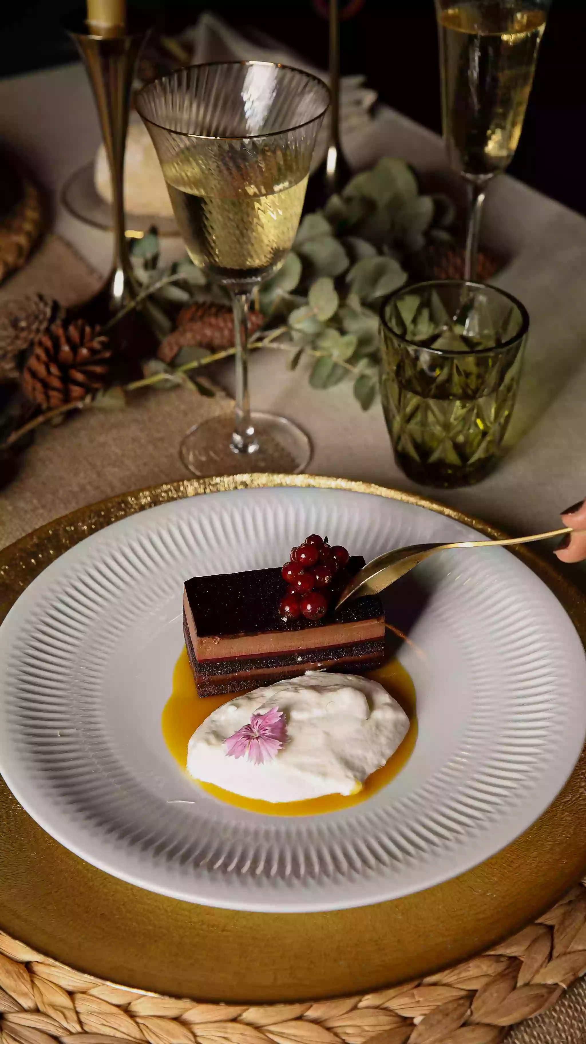 postre menú de grupos Navidad Higuerón